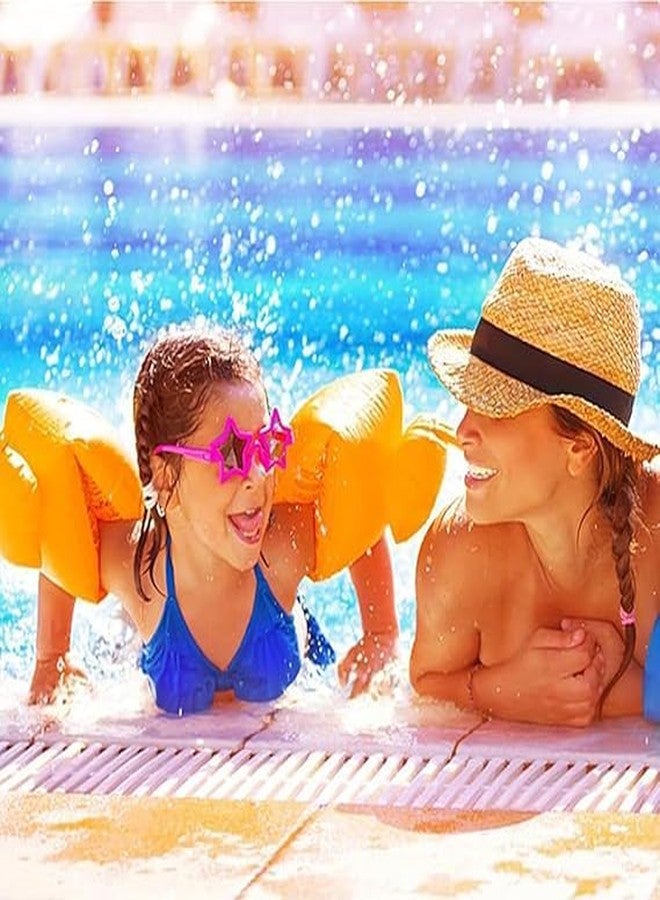 SUNBEET Inflatable Arm Swimming Floats Bands Floatation Water Wings Swimming Arm Ring Floatie for Children and Adults Eather Float Band - Image 3